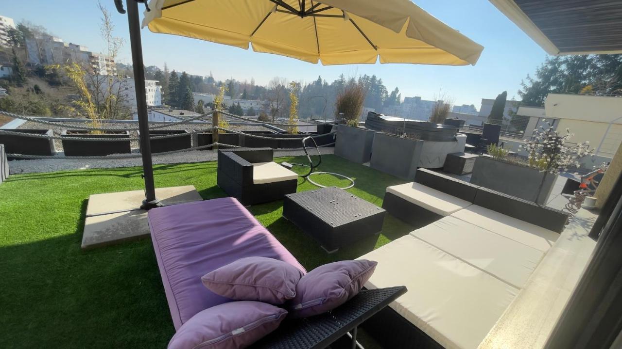 Penthouse - 3 Schlafzimmer- Sonnige Dachterrasse -Whirlpool & Alpenblick - Perfekt Fuer Romantik Oder Familienurlaub Mit Kind, Hund Willkommen - By Ferienwohnenamsee - Uberlingen Exterior photo